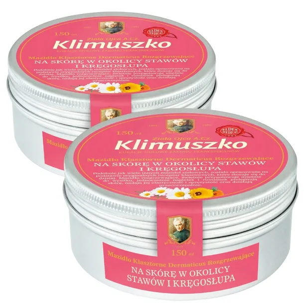 Dermaticus KLIMUSZKO Ziołowe mazidło rozgrzewające na staw 2 op. x 150ml
