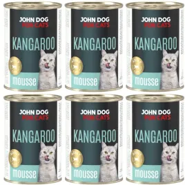 karma-mokra-dla-kota-john-dog-for-cats-mus-kangur-zestaw-6x400g