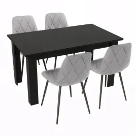 stol-kuchenny-120x80-czarny-4-krzesla-piado-szare