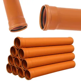 rura-kanalizacyjna-pvc-160-sn4-fi160-2m-20-mb-10-szt-pomaranczowa