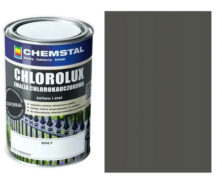 CHLOROLUX farba CHLOROKAUCZUKOWA RAL 7016 Metalu betonu 5 L antracyt połysk