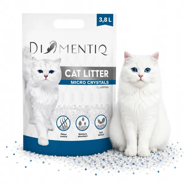 Żwirek silikonowy dla kota zbrylający DIAMENTIQ Micro Crystals 3,8L