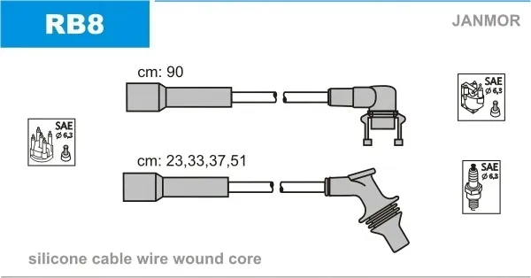 przewody-zaplonowe-janmor-rb8-stan-nowy