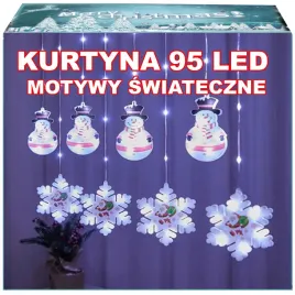 sople-kurtyna-95-led-motywy-lampki-swiateczne-sniezynka-balwan-na-choinke