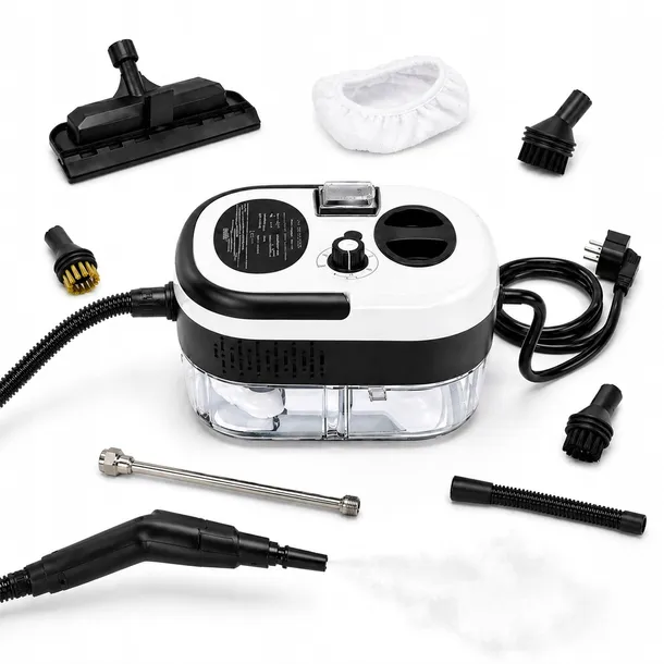 MYJKA PAROWA 2500W MYJKA RĘCZNA ODKURZACZ PAROWY ZESTAW Z AKCESORIAMI EKO