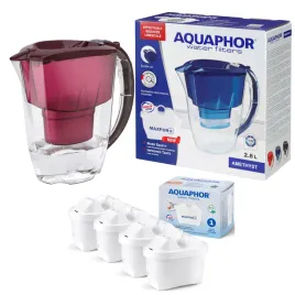 dzbanek-filtrujacy-aquaphor-amethyst-28-l-4-wklady-wisniowy