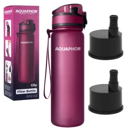 butelka-filtrujaca-bordowa-bidon-aquaphor-city-500ml-zestaw-2-wklady