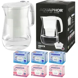aquaphor-onyx-42l-bialy-dzbanek-z-6-wkladami-filtrujacymi-maxfor