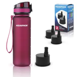 aquaphor-city-butelka-filtrujaca-500ml-bordowa-3-wklady-gratis