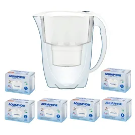 dzbanek-do-filtrowania-wody-aquaphor-amethyst-bialy-6-filtrow-maxfor