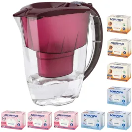 dzbanek-filtrujacy-aquaphor-amethyst-28l-9-wkladow-wisniowy