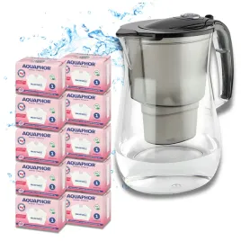 dzbanek-aquaphor-onyx-czarny-filtrujacy-komplet-filtrow-10-x-maxfor-mg