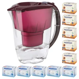 dzbanek-filtrujacy-aquaphor-amethyst-28l-10-wkladow-5-5h-wisniowy