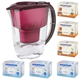 dzbanek-filtrujacy-aquaphor-amethyst-28l-6-wkladow-3-3h-wisniowy