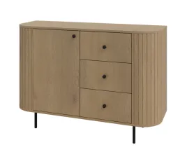 komoda-ovello-123-cm-dab-cremona-1f-3s-ryflowana