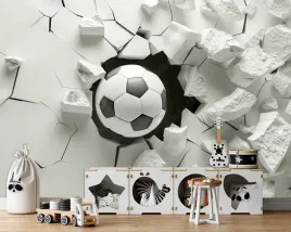 fototapeta-tapeta-dla-dzieci-pilka-nozna-3d-pilkarska-do-pokoju-dziecka-wz4