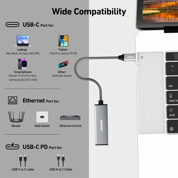 adapter-benfei-usb-c-do-gigabit-ethernet-szary-dlugosc-0-12-m