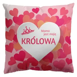 poszewka-mama-jest-moja-krolowa-rozowa-biala-45x45