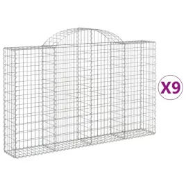 kosze-gabionowe-9-szt-200x30x120-140-cm-galwanizowane-zelazo