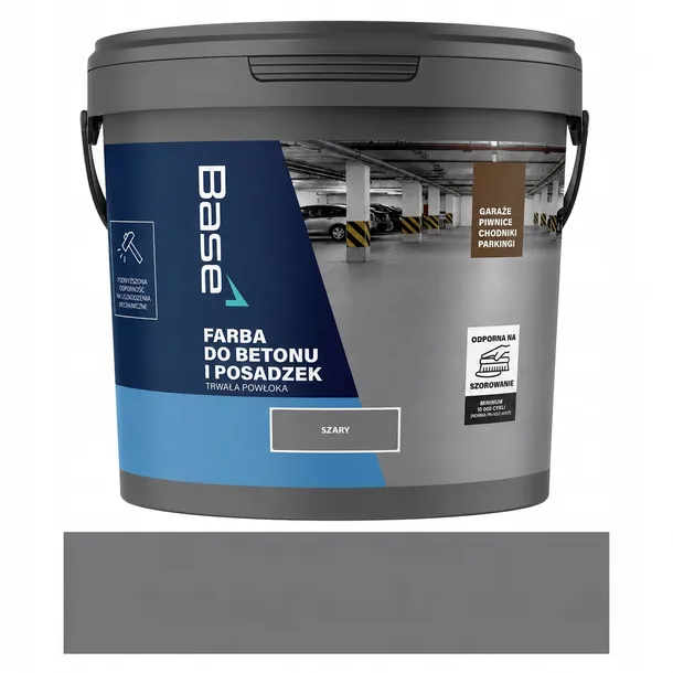 Farba do betonu na posadzki, podłogi, garaże, kotłownie, piwnice 4,5l szary