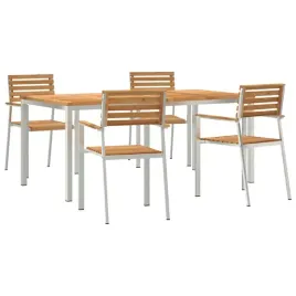 zestawdojedzeniawogrodzie-5-pcs-brazowy-drewnotekowe