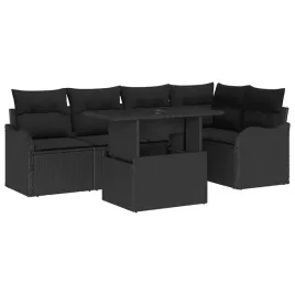 zestaw-sof-na-ogrod-z-poduszka-6-pcs-czarny-polirattan