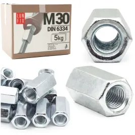 nakretka-m30x90-zlaczna-przedluzana-6-katna-din6334-ocynkowana-5kg