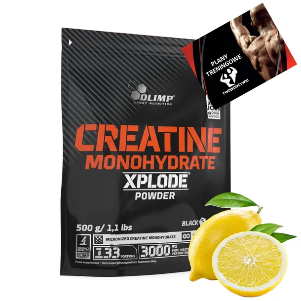 OLIMP KREATYNA CREATINE MONOHYDRATE XPLODE 500G POWDER MONOHYDRAT pomarańcz