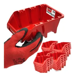 kuwety-warsztatowe-pojemniki-magazynowe-skrzynki-czerwone-16x10-zestaw-24sz