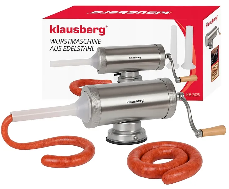 Nadziewarka kiełbas 2,5 kg ze stali nierdzewnej Szpryca Maszynka KLAUSBERG