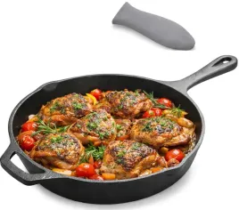 patelnia-zeliwna-duza-31cm-indukcja-ognisko-grill-gaz-silikonowa-oslonka
