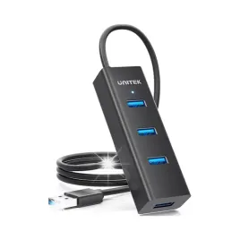 unitek-czarny-aktywny-hub-usb-a-3-1-5gbps-na-4-porty-usb-a-kabel-120-cm
