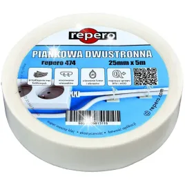 tasma-piankowa-repero-474-double-sided-dwustronnie-klejaca-biala-25mm-5m