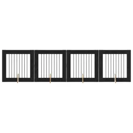 bramka-dla-psow-z-podporkami-4-szt-czarny-dab-80-x-80-cm