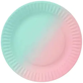 talerzyki-papierowe-okragle-ombre-turkusowy-niebieski-godan-18-cm