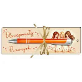 zakladka-z-dlugopisem-dla-wspanialej-dziewczynki-18x6-cm