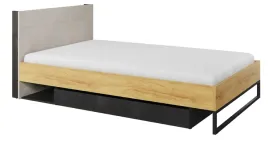 lozko-120-ze-stelazem-teen-flex-tf-17-hikora-naturalna-silk-flou-raw-steel
