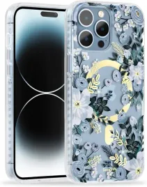 scorpify-etui-magsafe-do-iphone-14-pro-max-bezbarwny-niebieskie-kwiaty
