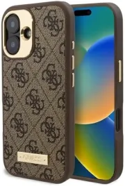guess-skorzane-etui-magsafe-do-iphone-16-plus-brazowo-zlote