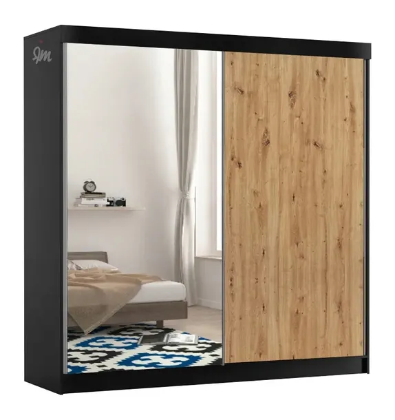 garderoba-narozna-moon-232x232-front-dab-szerokosc-mebla-232-cm