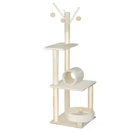 drapak-dla-kota-tomi-130-cm-bezowy-5-poziomowy-4-pileczki-walec
