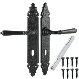 klamka-drzwiowa-czarna-loft-retro-kuta-72-mm-klucz