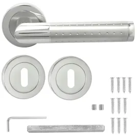 klamka-drzwiowa-nierdzewna-inox-rozety-klucz