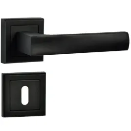 klamka-do-drzwi-czarna-matowa-komplet-rozet-premium