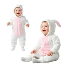 pizama-onesie-przebranie-spiochy-bialy-kroliczek-niemowle-110-90-95-cm