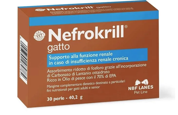 NBF Lanes Nefrokrill gatto 30 kapsułek