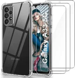 zestaw-etui-do-samsung-galaxy-a33-5g-bezbarwne-silikon-3x-szklo-hartowane