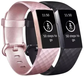 2x-pasek-do-zegarka-fitbit-charge-3-charge-4-rozowy-czarny-silikon-zestaw