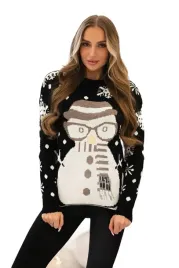 sweter-swiateczny-z-balwanem-czarny
