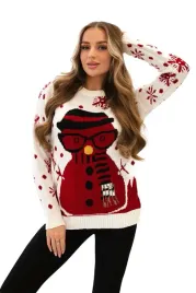sweter-swiateczny-z-balwanem-ecru